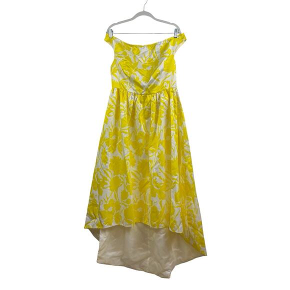 EY Boutique Especially Yours New Yellow Floral Feeling Beautiful Dress Size 10 - Picture 12 of 14